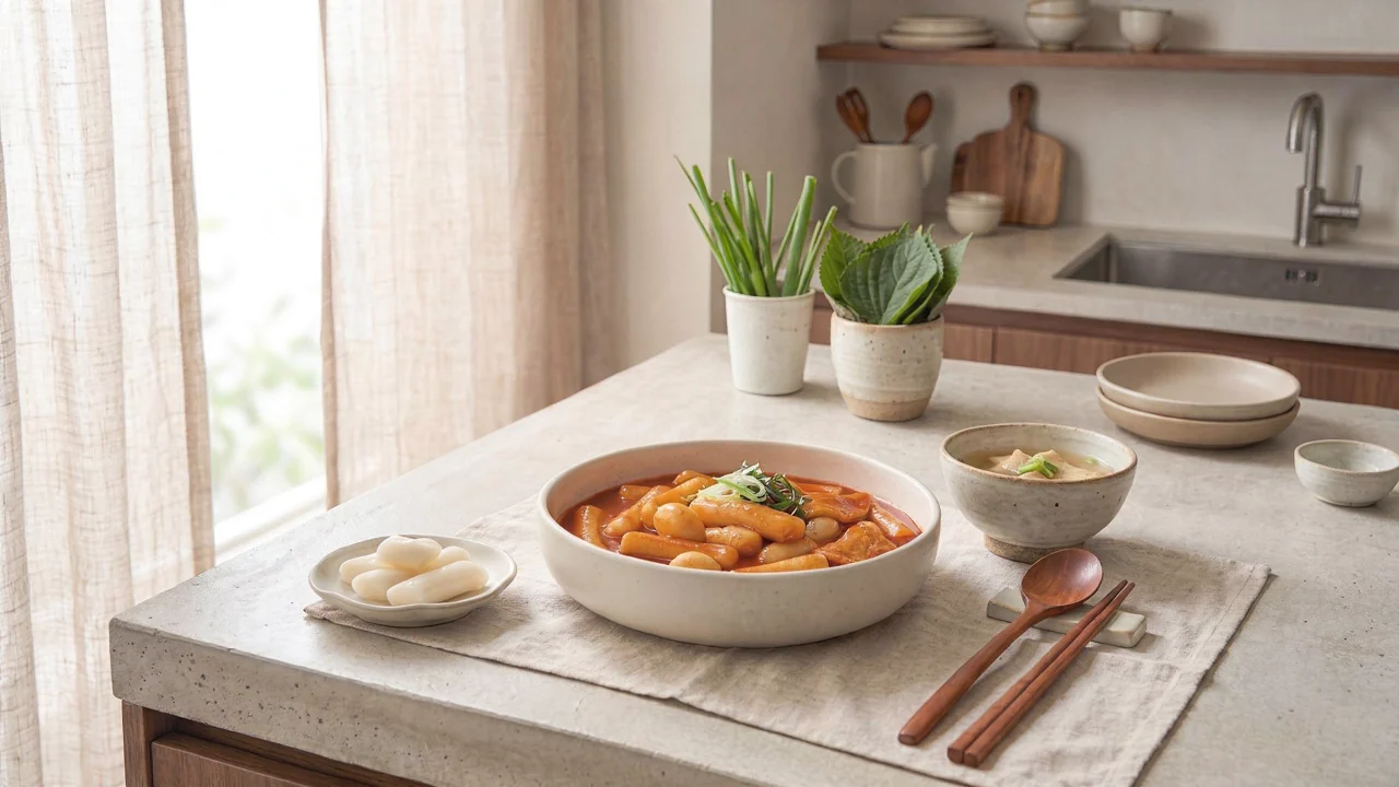 Korean tteokbokki dish